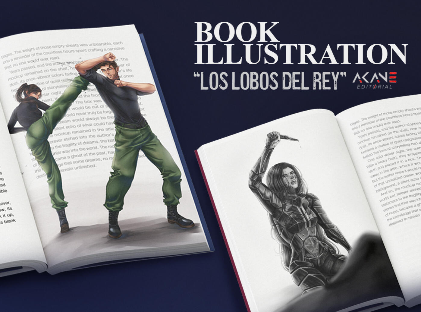 Illustrations for the book series &quot;Los Lobos del Rey&quot; | Akane Editorial